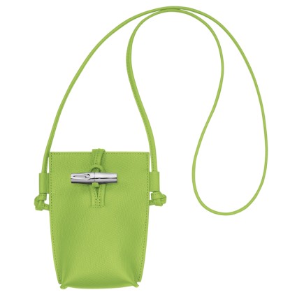 LONGCHAMP LE ROSEAU ÉTUI TÉLÉPHONE VERT LUMIÈRE