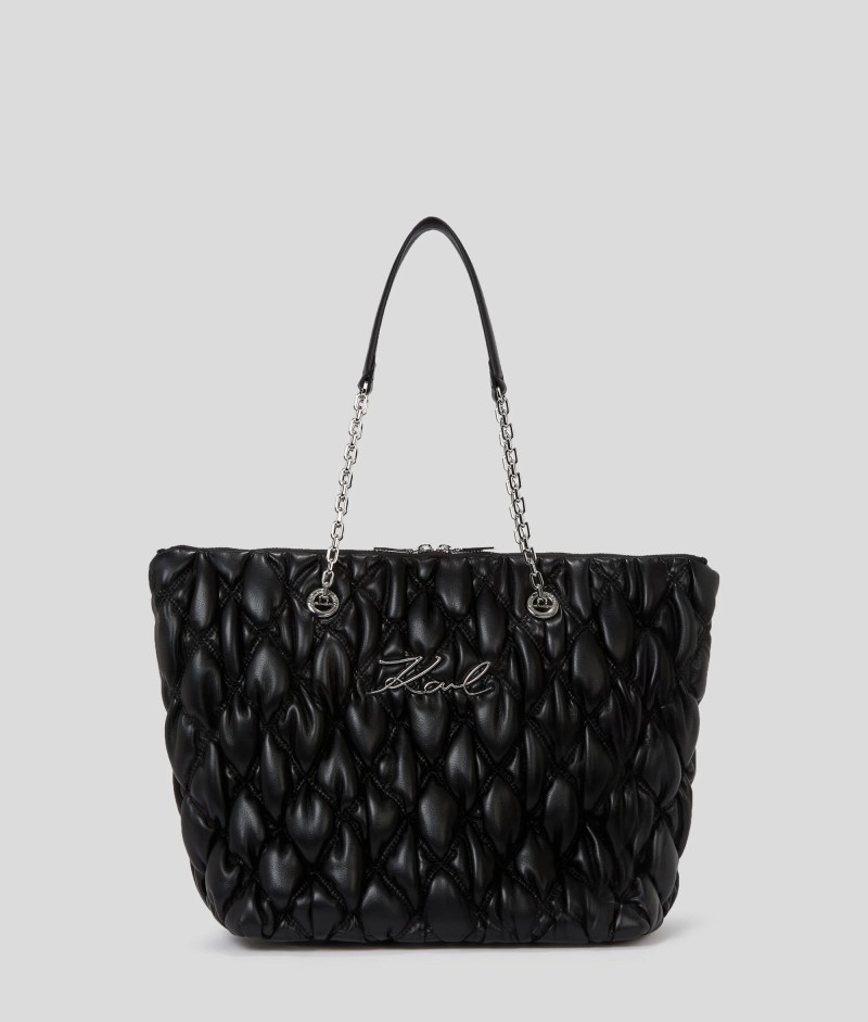 SAC CABAS K/SIGNATURE KUILT NOIR KL