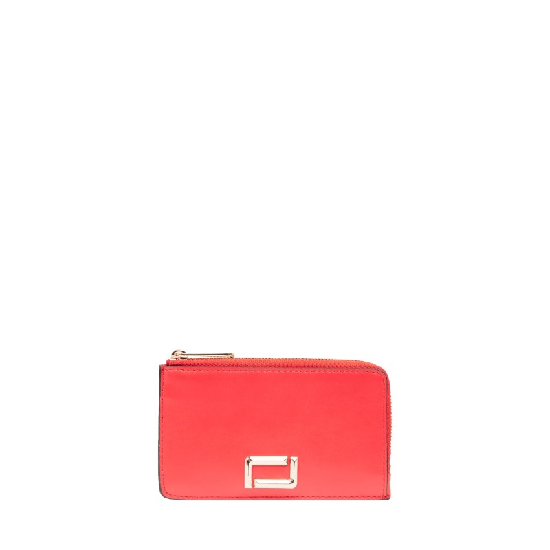 PORTE CARTES ZIPPÉ ANGÈLE DE LANCEL ROUGE BAISER PORTE CARTES ZIPPÉ ANGÈLE DE LANCEL ROUGE BAISER