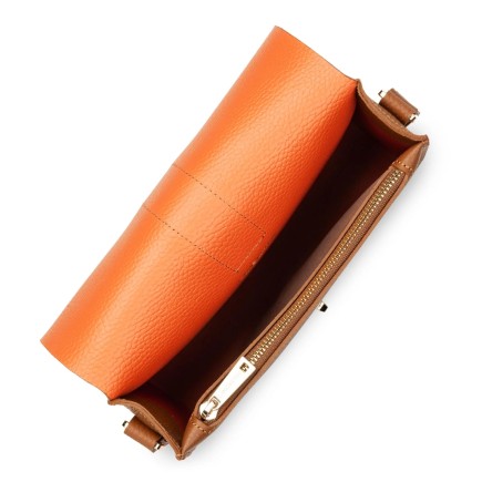 SAC BESACE TOP DOUBLE CAMEL IN ORANGE LANCASTER