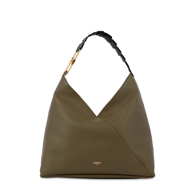 SAC HOBO PAGODE DE LANCEL KAKI FONCÉ/NOIR LANCEL