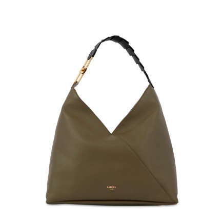 SAC HOBO PAGODE DE LANCEL KAKI FONCÉ/NOIR LANCEL