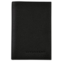 LONGCHAMP LE FOULONNÉ ÉTUI PASSEPORT NOIR