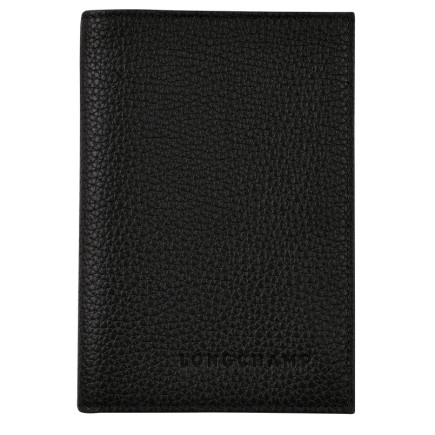 LONGCHAMP LE FOULONNÉ ÉTUI PASSEPORT NOIR