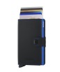 PORTE CARTES MINIWALLET MATTE NOIR & BLEU SECRID PORTE CARTES MINIWALLET MATTE NOIR & BLEU SECRID