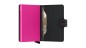 PORTE CARTES MINIWALLET MATTE NOIR & FUCHSIA SECRID