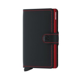 PORTE CARTES MINIWALLET MATTE NOIR/ROUGE SECRID