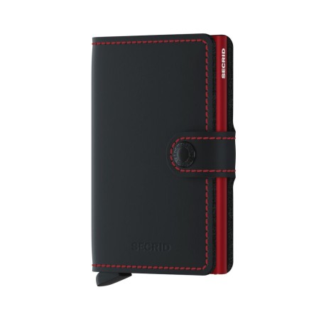 PORTE CARTES MINIWALLET MATTE NOIR/ROUGE SECRID