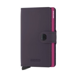 PORTE CARTES MINIWALLET MATTE VIOLET FONCÉ & FUCHSIA SECRID