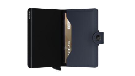 PORTE CARTES MINIWALLET MATTE BLEU NUIT & NOIR SECRID