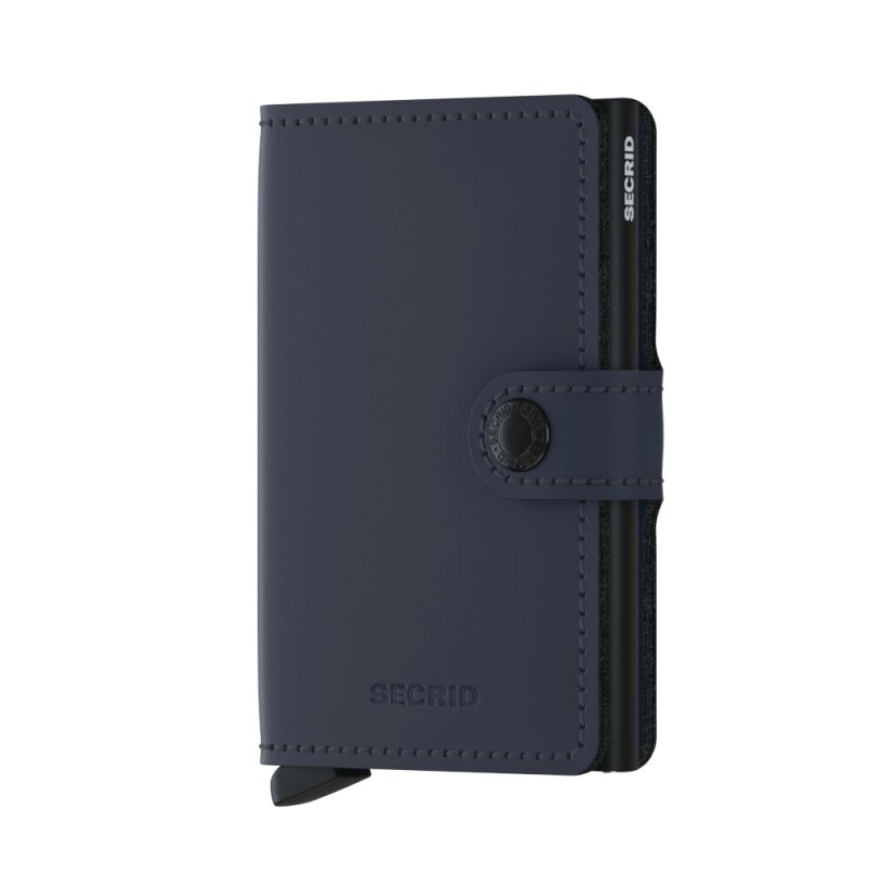 PORTE CARTES MINIWALLET MATTE BLEU NUIT & NOIR SECRID