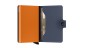 PORTE CARTES MINIWALLET MATTE BLEU NUIT & ORANGE SECRID PORTE CARTES MINIWALLET MATTE BLEU NUIT & ORANGE SECRID