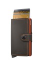 PORTE CARTES MINIWALLET MATTE TRUFFE & ORANGE SECRID PORTE CARTES MINIWALLET MATTE TRUFFE & ORANGE SECRID