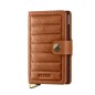PORTE CARTES MINIWALLET SECRID EMBOSS LINES COGNAC