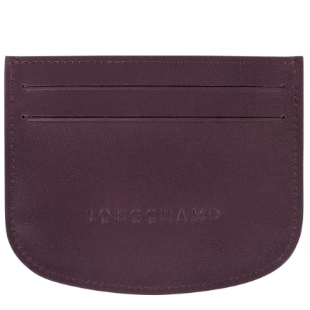 LONGCHAMP ÉPURE TIMELESS PORTE-CARTES AUBERGINE