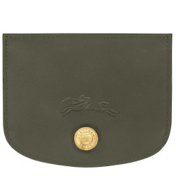 LONGCHAMP ÉPURE TIMELESS PORTE-CARTES KAKI