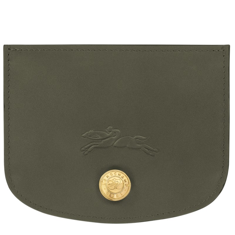LONGCHAMP ÉPURE TIMELESS PORTE-CARTES KAKI