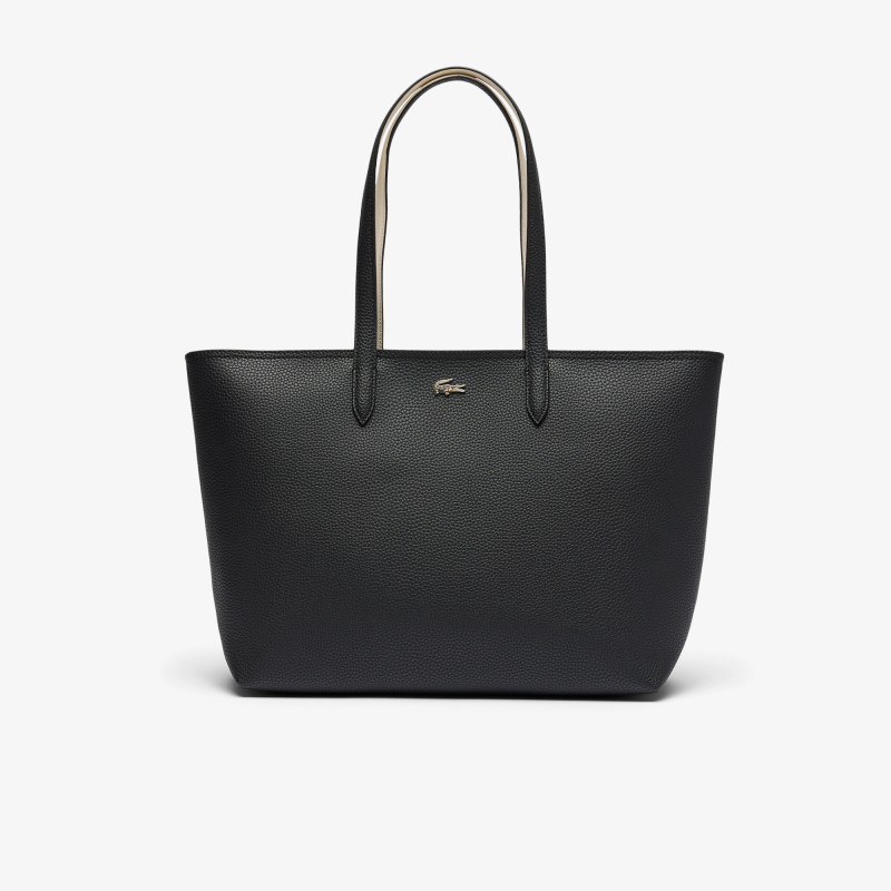 SAC CABAS ZIPPÉ ANNA NOIR FARINE LACOSTE SAC CABAS ZIPPÉ ANNA NOIR FARINE LACOSTE