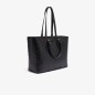SAC CABAS MAHEKI EN CUIR EMBOSSÉ NOIR LACOSTE