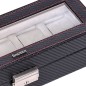COFFRET POUR 5 MONTRES CARVON EN CUIR NOIR SACHER COFFRET POUR 5 MONTRES CARVON EN CUIR NOIR SACHER