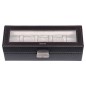 COFFRET POUR 5 MONTRES CARVON EN CUIR NOIR SACHER COFFRET POUR 5 MONTRES CARVON EN CUIR NOIR SACHER
