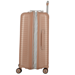 VALISE VERTICALE A ROULETTES ÉVAÉ 66 cm ROSE PÂLE JUMP