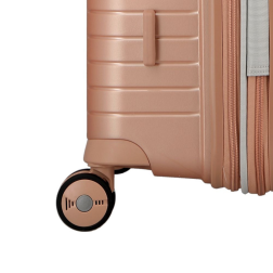 VALISE VERTICALE A ROULETTES CABINE ÉVAÉ 55 cm ROSE PÂLE JUMP
