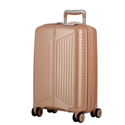 VALISE VERTICALE A ROULETTES CABINE ÉVAÉ 55 cm ROSE PÂLE JUMP
