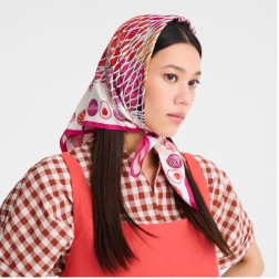 LONGCHAMP CARRÉ DE SOIE 70CM LE FILET GOURMAND PINK