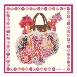 LONGCHAMP CARRÉ DE SOIE 70CM LE FILET GOURMAND PINK