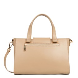 SAC CABAS MAIN PARIS PAD BEIGE FONCÉ LANCASTER
