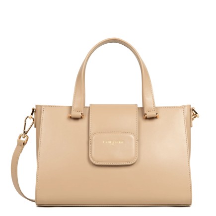 SAC CABAS MAIN PARIS PAD BEIGE FONCÉ LANCASTER