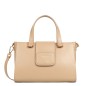 SAC CABAS MAIN PARIS PAD BEIGE FONCÉ LANCASTER