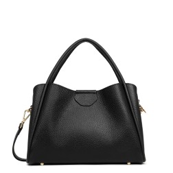 SAC À MAIN IDA DOUBLE NOIR IN NUDE LANCASTER