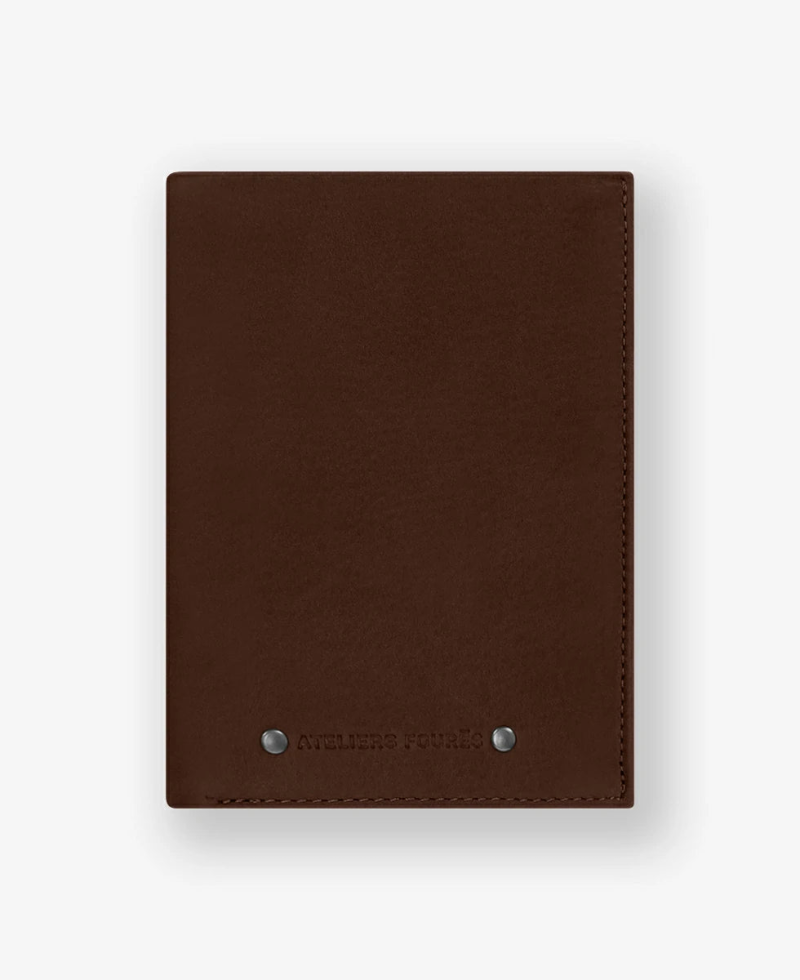 GRAND PORTEFEUILLE PROMÉTHÉE ANTI-RFID COGNAC FOURES