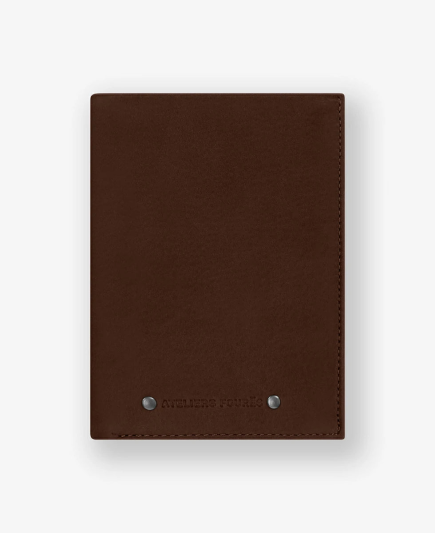GRAND PORTEFEUILLE PROMÉTHÉE ANTI-RFID COGNAC FOURES