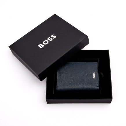 PORTEFEUILLE VERTICAL CLASSIC GRAINED MARINE BOSS