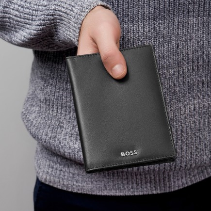 PORTEFEUILLE VERTICAL CLASSIC SMOOTH NOIR BOSS