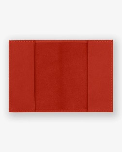 PORTE PASSEPORT ÉOS ORANGE CONFITE FOURÉS