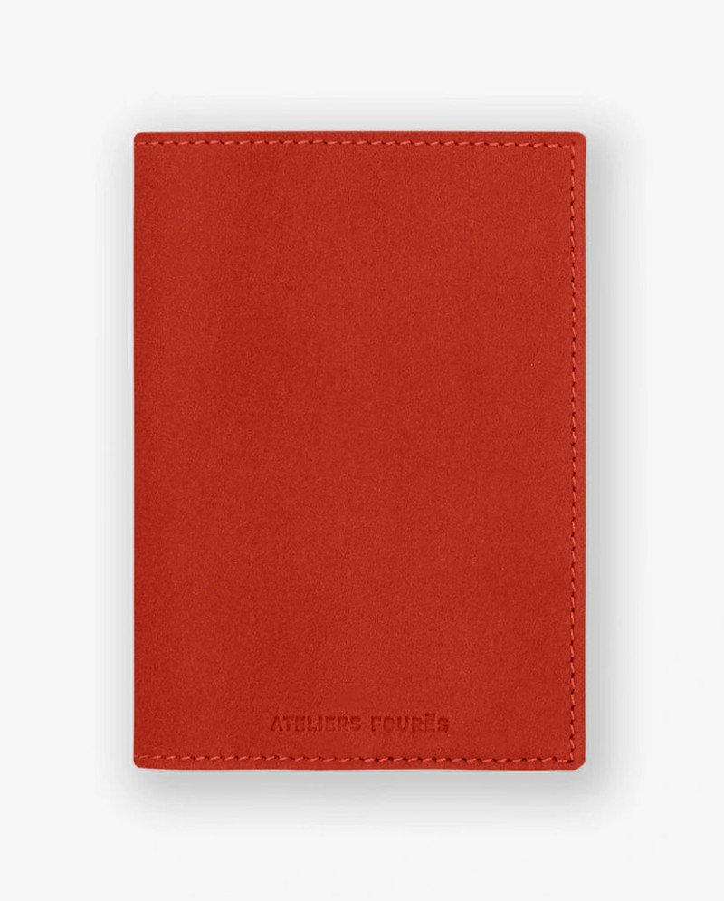 PORTE PASSEPORT ÉOS ORANGE CONFITE FOURÉS PORTE PASSEPORT ÉOS ORANGE CONFITE FOURÉS