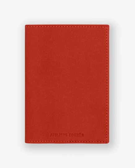 PORTE PASSEPORT ÉOS ORANGE CONFITE FOURÉS