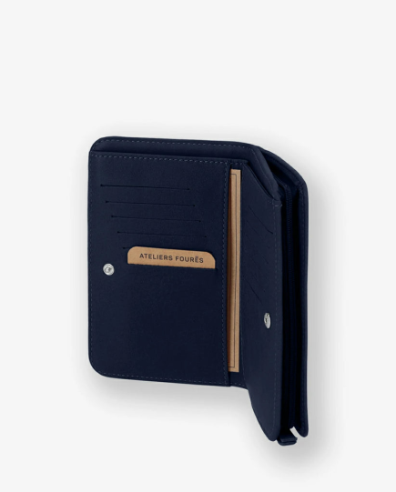 PORTEFEUILLE NÉRÉÏDES ANTI RFID GRAND FORMAT BAROUDEUSE MINUIT FOURÉS