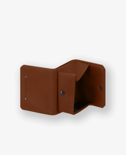 PORTE MONNAIE EN CUIR MINOTAURE FAUVE FOURES