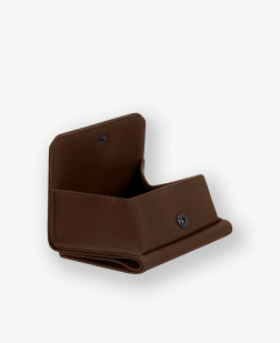 PORTE MONNAIE EN CUIR MINOTAURE COGNAC FOURES