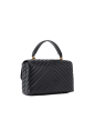 SAC PORTÉ MAIN CLASSIC LADY LOVE BAG PUFF CHEVRON NOIR/DORÉ PINKO SAC PORTÉ MAIN CLASSIC LADY LOVE BAG PUFF CHEVRON NOIR/DORÉ PINKO