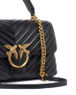 SAC PORTÉ MAIN CLASSIC LADY LOVE BAG PUFF CHEVRON NOIR/DORÉ PINKO SAC PORTÉ MAIN CLASSIC LADY LOVE BAG PUFF CHEVRON NOIR/DORÉ PINKO