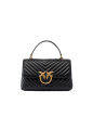 SAC PORTÉ MAIN CLASSIC LADY LOVE BAG PUFF CHEVRON NOIR/DORÉ PINKO SAC PORTÉ MAIN CLASSIC LADY LOVE BAG PUFF CHEVRON NOIR/DORÉ PINKO