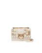 PETIT SAC À BANDOULIÈRE ET SANGLES LOVE BAG EN CUIR IVOIRE PINKO PETIT SAC À BANDOULIÈRE ET SANGLES LOVE BAG EN CUIR IVOIRE PINKO