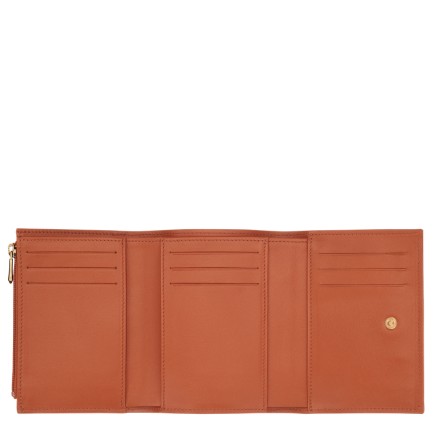 LONGCHAMP LE ROSEAU SLEEK PORTEFEUILLE COMPACT ÉCORCE