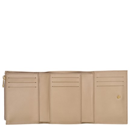 LONGCHAMP LE ROSEAU SLEEK PORTEFEUILLE COMPACT RACINE